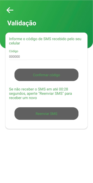 Tela do app Mapipay — passo 10: Validação