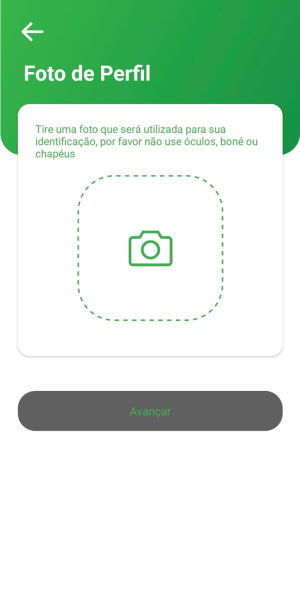 Tela do app Mapipay — passo 10: Foto de perfil
