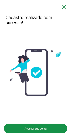 Tela do app Mapipay — passo 12: Cadastro finalizado!