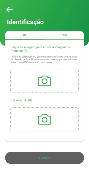 Tela do app Mapipay — passo 3: Identificação