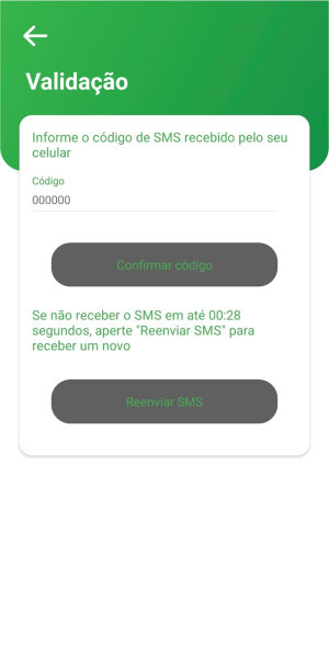 Tela do app Mapipay — passo 5: Validação