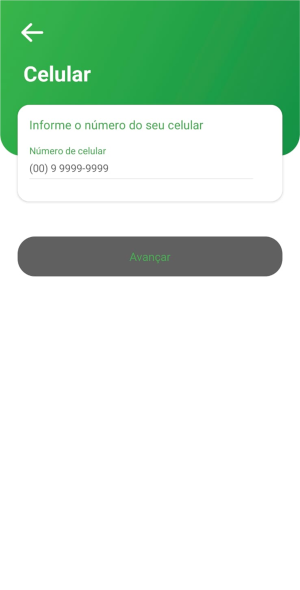 Tela do app Mapipay — passo 9: Informe o número do seu celular