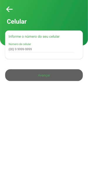 Tela do app Mapipay — passo 2: Você receberá um código via sms. digite o código