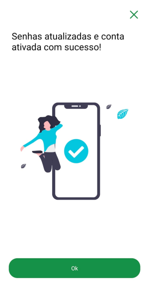 Tela do app Mapipay — passo 5: Sua senha foi alterada com sucesso!